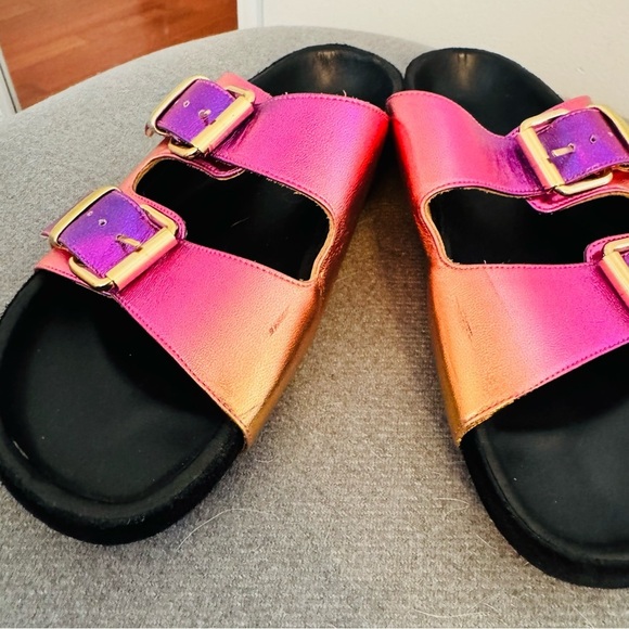 ISABEL MARANT Lennyo dégradé metallic leather slides - Picture 5 of 10